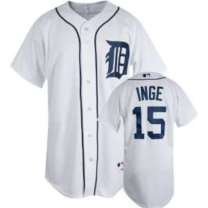  Brandon Inge White Majestic MLB Home Authentic Detroit Tigers 