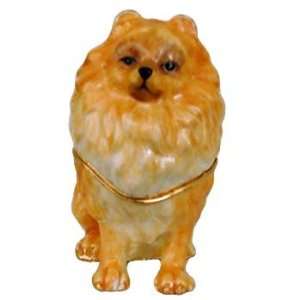  Bejeweled Pomeranian Trinket Box: Home & Kitchen