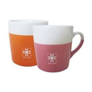  Knit Happy Gifts Quilt Happy Mug 4 Orange & 4 Pink; 8 