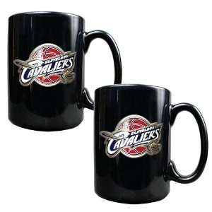  Cleveland Cavaliers 2pc Black Ceramic Mug Set Kitchen 