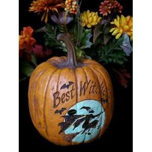  Carved Harvest Pumpkin Halloween Decoration ~ Best Witches 