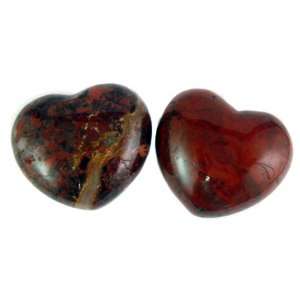   Brecciated Jasper Pocket Puff Heart Healing Stone 