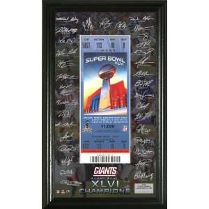  Super Bowl XLVI Champions Signature Framed Ticket Sports 