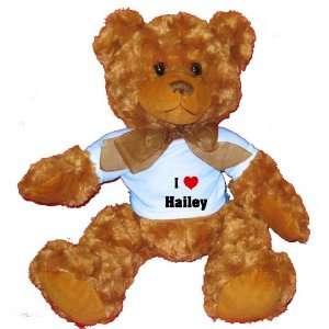  I Love/Heart Hailey Plush Teddy Bear with BLUE T Shirt 
