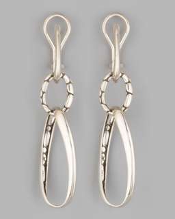 Textured Sterling Silver Drop Earrings