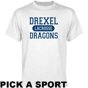 Drexel Dragons White Custom Sport T shirt    Sports 