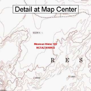  USGS Topographic Quadrangle Map   Mexican Water SW 