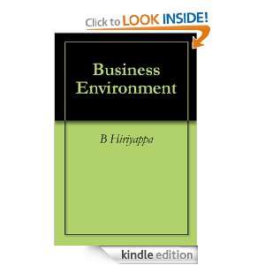 Business Environment B Hiriyappa  Kindle Store