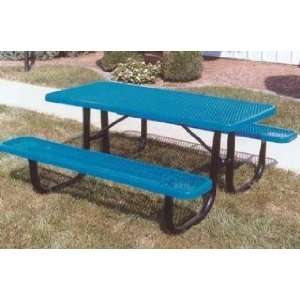  Expanded Metal Picnic Table Patio, Lawn & Garden