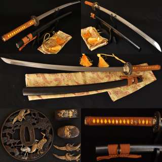 Hand Forged Japanese Samurai Sword Katana Folded Steel Blade Pine 