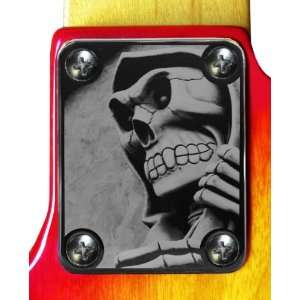  Grim Reaper Chrome Engraved Neck Plate: Musical 