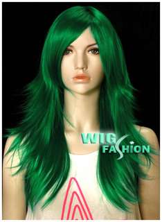 Long 19 in. Wavy Green Cosplay Hair Wig LM53  