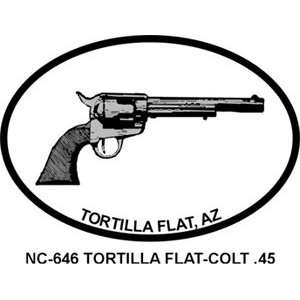  Tortilla Flat Colt .45 Oval Bumper Sticker Automotive