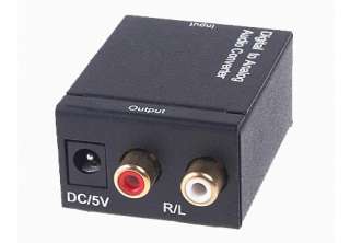   Optical Coaxial SPDIF Toslink to Analog R/L Audio Converter Adapter