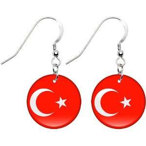Turkey Flag Earrings