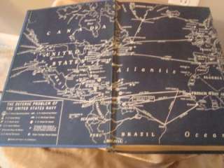 Rand McNally Terrestrial Art Globe on Stand w/Atlas   1940  