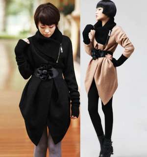 Womens Ladies Fashion Slim Fit Trench Coat Jacket Outwear M L XL 1263 