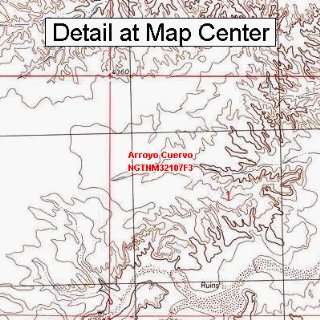 USGS Topographic Quadrangle Map   Arroyo Cuervo, New Mexico (Folded 