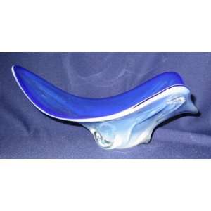    Large Vintage Italian Murano Blue Art Glass Bowl: Everything Else