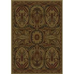   Black Floral Red Tan and Black Area Rug 7.90 x 10.60.