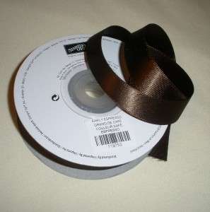 NEW Stampin Up Satin Ribbon 5/8 EARLY ESPRESSO 15 yards  