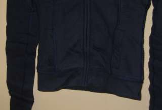 NWT Abercrombie & Fitch Womens Leigh Hoodie Jacket Small Navy Blue 