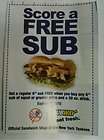 10 SUBWAY Coupons FREE 6 sandwich Exp.12/2012 National