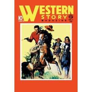 Paper poster printed on 12 x 18 stock. Western Story Magazine On 