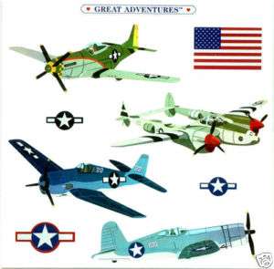 Mrs Grossmans WWII Airplane Scrapbook Stickers  