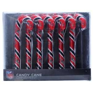  Tampa Bay Buccaneers NFL Candy Cane Ornament Set of 6 