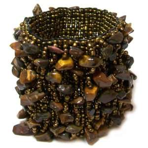  Just Give Me Jewels Mixed Brown Metallic Gemstone Stretch 