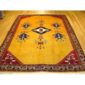    6x9 Hand Knotted Gabbeh Persian Rug   95x68: Home & Kitchen