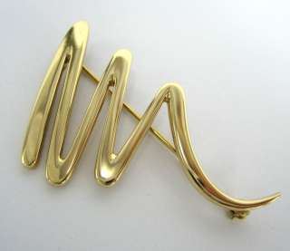 1983 Tiffany Paloma Picasso Scribble 18K Gold Brooch   Used, Mint 