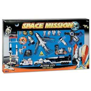    Space Mission 28 Piece Playset W/MISSION Control Sign Toys & Games