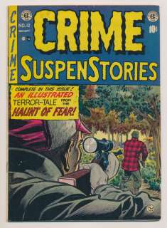 CRIME SUSPENSTORIES #12 VG, Horror, Suspense, Manhunt, Golden Age EC 