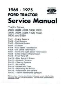FORD Tractor Shop Manual 1965 1975  