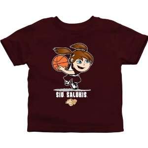  Salukis Toddler Girls Basketball T Shirt   Maroon
