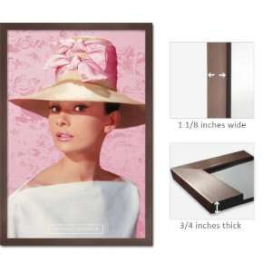   Framed Audrey Hepburn Pink Hat Movie Poster Fr2197: Home & Kitchen