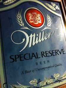 Miller Special Reserve VINTAGE Beer Bar Mirror Sign  