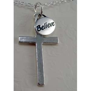  A Simple Cross and Believe in Sterling Silver This 