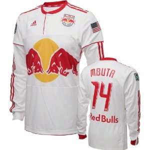 Mbuta Game Used Jersey: New York Red Bulls #14 Long Sleeve Home Jersey 
