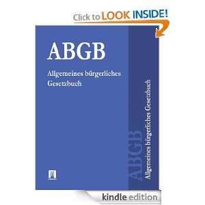 Allgemeines bürgerliches Gesetzbuch (ABGB) (Austria) (German Edition 