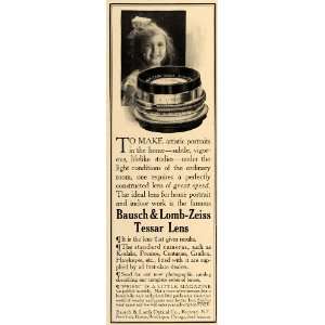   Bausch Lomb Zeiss Tessar Lens   Original Print Ad