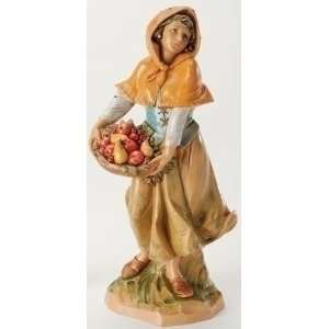 Set of 2 Fontanini 7.5 Rachel with Basket of Fruit Nativity Figurines 