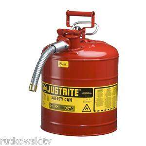 Justrite 5 Gal 19 Liter Type II Red Gas Can With Spout  