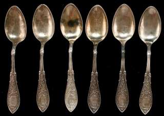 Antique ARABESQUE Whiting Sterling Demitasse Spoons  