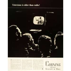  1939 Ad Corning Glass Works Research Television TV NY 