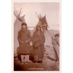  Crow Dog and Wife 12x18 Giclee on canvas