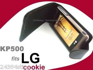 LEATHER FLIP CASE COVER POUCH for LG COOKIE KP500  