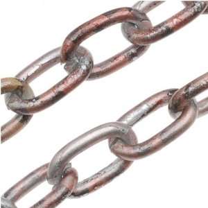  Aluminum Enamel Coated Oval Cable Chain 7mm Copper Tan 
